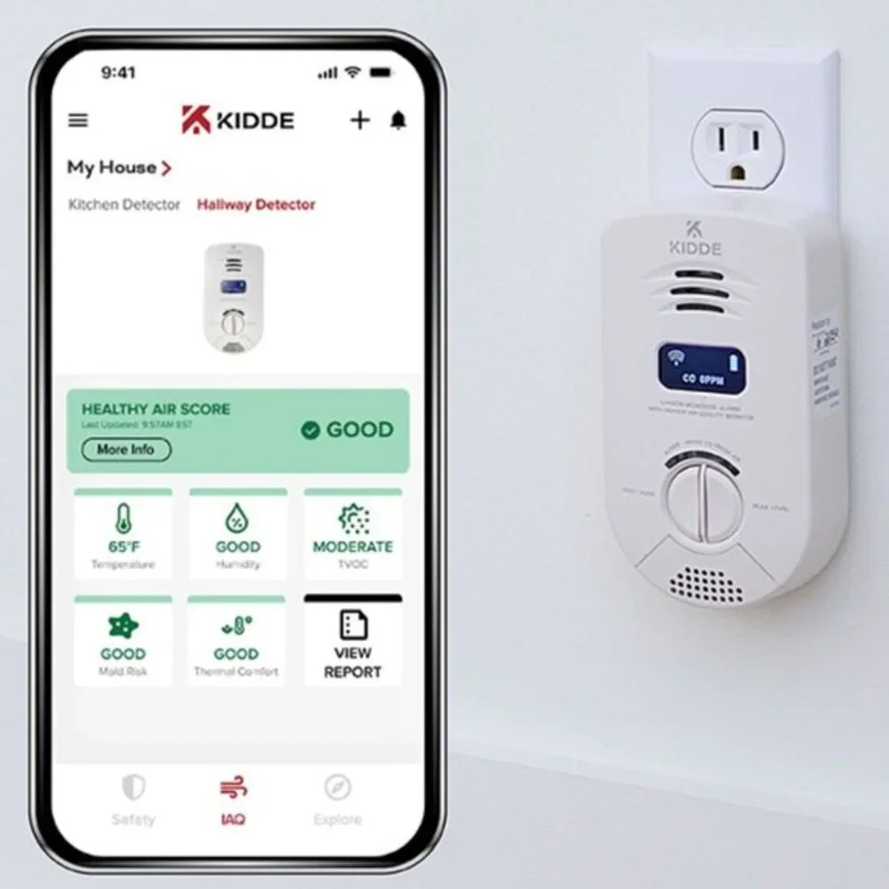 Kidde WiFi Carbon Monoxide Alarm & Indoor Air‎ Quality Monitor & Battery Backup - Picture 2 of 16